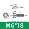 Aço inoxidável 304 DIN912 Cabeça de copo arruela de mola hexagonal parafuso de máquina de combinação dupla cabeça cilíndrica recartilhada M3M8