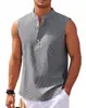 Primavera e Verão 2025 Nova Camisa Básica Masculina sem Mangas Amazon Europeia e Americana Casual para Uso Externo Masculino Colete Masculino