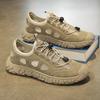 Sapatos de Verão Masculinos Novos Sapatos de Malha Vazada Respirável Sapatos de Trabalho Masculinos Antiderrapantes Resistentes ao Desgaste Sapatos Esportivos Sapatos Casuais de Pai