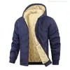 Chaqueta de algodón cálida con capucha forrada de forro polar ultrasónico, talla europea 2026, para hombre, abrigo engrosado de forro polar de cordero para mediana edad y ancianos, talla europea transfronteriza
