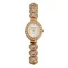 Nuevo Estilo Popular Transfronterizo de Moda Reloj de Mujer Incrustado de Diamantes Lleno de Diamantes Reloj de Pulsera de Cuarzo para Mujer de Lujo Ligero Venta al por Mayor