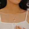 Joias Transfronteiriças Europeias e Americanas, Colar de Corrente Longa de Contas da Moda para Empilhar, Colar Personalizado Estilo Retrô com Fivela Ot de Pérola