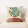 Vaso de Girassol Pintado à Mão Estilo Ins Pintura a Óleo Almofada Decorativa Estilo Nórdico Almofada Refrescante para Encosto de Sofá-Cama