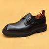 [vip para] sapatos de couro casuais de negócios, sapatos masculinos de couro com camada superior, fivela britânica, sapatos mengke, sapatos masculinos de sola grossa