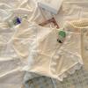 Ropa interior de encaje modal para mujer, cintura alta con abertura, estilo puro 7A seda de morera antibacteriana talla grande para niñas al por mayor