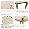 Venta al por mayor del fabricante Silla de comedor de metal y hierro Estilo europeo Lujo ligero Silla con respaldo suave Mesa y sillas de acero inoxidable para hotel, banquete, boda