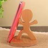 Soporte de madera para teléfono móvil creativo Pony teléfono móvil caballo espalda moneda Haya persona perezosa soporte para teléfono móvil logotipo grabado