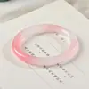 Direto da fábrica pedra de quartzo natural jade raiz de lótus rosa pequeno bracelete redondo ouro jade rosa jade bracelete fornecimento ao vivo