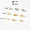 Atacado plug de orelha banhado a cobre 18K plug de orelha bala cor acessórios de joalheria DIY brincos pinos de orelha Coringa borboleta plug de orelha