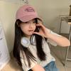 Gorra de béisbol estilo coreano de tono simple de la abuela Chen, combinable para mujer, estilo universitario, parte superior suave, protección solar, que estiliza la cara, gorra de visera pequeña para hombre