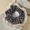 Dulce Liga para el Cabello Scrunchie para Mujeres, Satén de Alta Gama Estilo Coreano Versátil Cuerda para el Cabello, Suave Encaje Lunares Accesorio para el Cabello, Pañuelo Cuadrado para la Cabeza