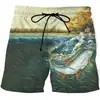 Pantalones de Verano con Estampado de Paisaje 3D y Peces Pantalones Deportivos de Playa Estampado de Animación Cuadros Casual Secado Rápido Pantalones de Surf para Hombre Fitness 20