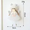 Decoraciones navideñas muñeco elfo sentado colgante de ángel adorno de árbol de Navidad para niña regalo del Día del Niño decoración colgante