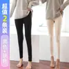 Calças longas de veludo femininas para usar por dentro e por fora leggings calças quentes com forro de fleece outono e inverno estudantes estilo coreano calças de algodão calças de lã calças de forro