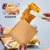 Embalagem de Papel Kraft com Bolso Aberto Triangular Descartável para Pães de Carne Saco de Papel Triangular Aberto à Prova de Óleo Barraca de Panquecas e Frutas