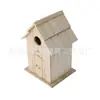 Casa de Passarinho Branca de Madeira DIY Alimentador de Pássaros Ninho Caixinha de Ninho Casa de Passarinho