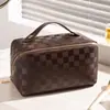 Bolsa de Cosméticos de Aspecto Elegante con Compartimentos, Gran Capacidad, Bolsa Portátil para Guardar Brochas de Maquillaje, Neceser de Viaje