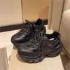 Zapatos Deportivos Casuales de Suela Gruesa Eva para Mujer, Ropa Exterior de Moda de Verano, Zapatos Chunky Transpirables con Corte para Aumentar la Altura, Zapatos Blancos con Tiras
