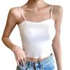 Chaleco de seda helada para mujer, con tirantes pequeños y bonitos, con almohadilla para el pecho, para exteriores, con base interior y tubo.