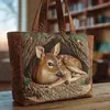 2026 Nuevo Llegada Serie Animales Estampado Digital Moderno Popular Bolso de Mano Bolso Tote de Hombro Único Acolchado