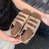 Sandalias de Moda Birkenstock con Tira de Hebilla y Suela Gruesa para Mujer, Nuevas Sandalias Casuales Versátiles con Suela Suave para Mujer Verano 2025