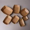 Caja de papel kraft tipo barco caja para llevar fideos de batata asada caja abierta desechable caja de papel kraft para llevar impermeable y a prueba de aceite biodegradable
