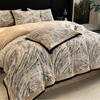 Cama de Veludo de Leite de Inverno Espessa Conjunto de Quatro Peças Alta Qualidade Luxo Leve Cobertura de Edredom de Veludo Coral Dupla Face Lençol de Cama com Forro de Fleece