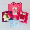 Llavero Edición Año del Caballo de Oro Colgante para Bolso Cadena Caja de Regalo de Paz y Alegría Regalo de Cumpleaños