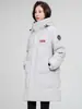 Chaqueta de plumón auténtica para hombre y mujer, longitud media, nuevo estilo coreano invierno 2026, casual, engrosada, plumón de pato blanco, ropa de trabajo con capucha