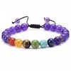 Pulsera Popular Transfronteriza de Aleación y Piedra Natural Piedra Volcánica Turquesa Ojo de Tigre Pulsera Trenzada Pulsera Ajustable de Cuentas