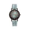Nuevo Reloj de Moda para Mujer, Sencillo Reloj de Cuarzo para Exámenes de Estudiante con Correa de Cuero, Esfera de Color Degradado, Reloj Digital para Dama