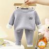 Traje de Ropa Cálida para Niños Invierno Nuevo Ropa Interior para Niños con Forro Polar Engrosado Invierno para Niñas Bebé Otoño e Invierno Ropa para Niños