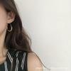 Pendientes sencillos de gota de agua de Corea del Sur con personalidad y temperamento que combinan con todo, estilo frío para mujer, rostro elegante, pendientes elegantes.