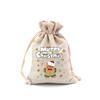 Bolsa de algodón con cordón para Navidad, venta al por mayor, para dulces, bocadillos, manzanas, regalo de Navidad