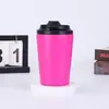Copo de Café Mini 12oz Transfronteiriço com Escala, Copo Térmico de Aço Inoxidável 304, Copo de Leite Compacto e Portátil para Uso Doméstico