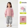 Conjunto deportivo de otoño para niños Dudu, conjunto de dos piezas de sudadera y pantalones para niños, atuendo de otoño para niñas, ropa para bebés, ropa infantil