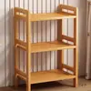 Prateleira de Armazenamento Prateleira de Armazenamento Multicamadas Sala de Estar Bambu Estante de Chão sob a Mesa Pequena Mesa de Chá Forma Simples Estreita para Apartamento Pequeno