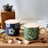 Fabricante Original Personaliza Tazas de Cerámica, Tazas de Cerámica Esmaltada a Alta Temperatura, Tazas de Oficina Personalizadas con Tapas y Cucharas, Fábrica de Tazas