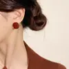 Corea del Sur Dongdaemun Mismo Estilo Retro Dibujo de Alambre Oro Claro Pendientes Forma de C Moda Simple Europea y Americana Pendientes Populares de Internet para Mujeres