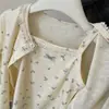 Conjunto de Cardigan Floral com Suspensório para Meninas, Roupa da Moda para Primavera e Outono, Conjunto de Duas Peças com Colete Doce para Bebê Menina, Menina Fofa