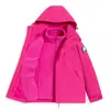 Chamarra tres en uno estilo Luotuo para mujer con forro desmontable, abrigo cortavientos impermeable para hombre para senderismo, viajes, montañismo