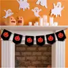 Decoração de Festa de Halloween Bandeira Retrô Bandeira de Corda de Fantasma Aranha Assustador É Real Feltro Bandeira Cauda de Andorinha