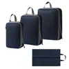 Conjunto de Compressão para Armazenamento de Viagem com 7 Peças para Roupas Sapatos Higiene Pessoal Cosméticos Sacos de Armazenamento Sacos Impermeáveis Armazenamento Portátil