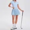 Conjunto Caijue de Roupa de Tênis Transfronteiriça Saia Fitness Respirável para Corrida Secagem Rápida Conjunto Profissional de Yoga e Badminton para Mulheres