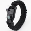 Pulseira de Sobrevivência Multifuncional para Exterior Paracord de 7 Fios Trançado Pulseira Guia de Pederneira Pulseira Salva-Vidas Apito de Sobrevivência