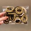 Anel de cabelo corda de cabeça sem costura não machuca o cabelo elástico de cabelo faixa de borracha durável de alta elasticidade corda cor couro preto acessórios de cabeça