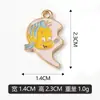 Pingente Individual Sereia Desenho Animado Esmalte DIY Colar Pulseira Charme Fábrica de Joias Venda Direta, Pode Ser Misturado e Enviado Transfronteiriço