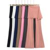 Pantalones de Otoño e Invierno para Mujer, Nuevo Estilo de Blogger, Falsos de Dos Piezas, Bolsillo en la Cadera, Pierna Ancha, Micro-pantalones, Cintura Alta, para Cadera, Pilates, Yoga