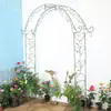 Arte de Hierro Retro Arco Grande para Flores Rosa Soporte para Flores Terraza Jardín Patio Villa B&B Marco Trepador para Plantas