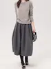 Falda Casual de Lana de Cintura Alta Otoño e Invierno 2025, Falda Floral de Gama Alta/Falda Burbuja Negra/Falda Pequeña para Mujer